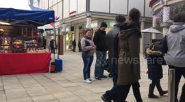 Armed police guard Christmas Fayre in Suffolk