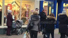 Armed police protect Christmas shoppers