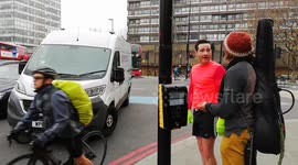 Jogger confronts climate activists blocking Elephant & Castle during morning rush hour
