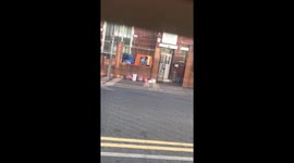 Men stealing from charity bin