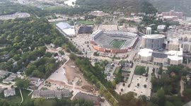 Flying over Iowa City