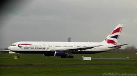 British Airways Last 2 Boeing 767s Landing at the Scrapyard - MOD St Athan