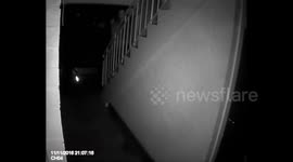 CCTV footage of antisocial neighbours keeping residents up all night