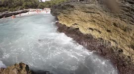 Wave crash and splash