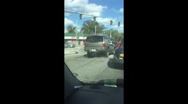 Man running at red light