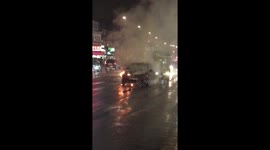 VW catch on fire in Edgware but the Firefighters successfully stop it.