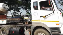 Passers-by stunned by sight of truck carrying plane on highway