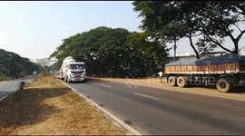 Passers-by stunned by sight of truck carrying plane on highway