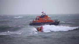 Man rescued by coastguard after going for a swim during storm