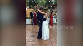bride dances with her sick father at her wedding after fears he wouldn't be well enough to walk her down the aisle