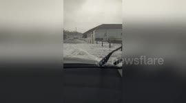 Storm Diana batters Northern Ireland as high tide surges onto boardwalk