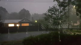 Torrential rain lashes Sydney Australia due to a low pressure system