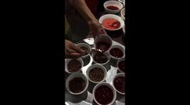 Dishes are made from fresh blood of animals