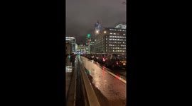 London Black Cabbys protest on London Bridge