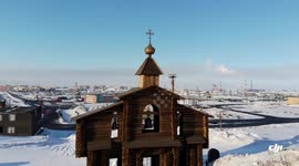 Gorgeous drone footage shows former Russian gulag turned monument