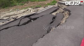 Collapsed road/ Road down