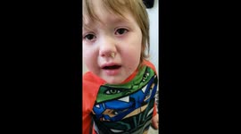 Kid gets Kaiser Bun stuck in nose