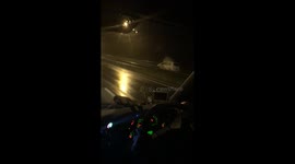 A car travelling down the wrong way of the motorway
