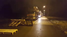 Anti-government protesters set fires, burn cars in continuing demonstrations across France