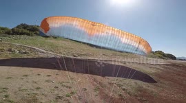 Man tries to take off inside the passing thermal