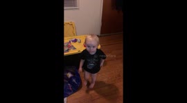 Amelia loves popcorn!