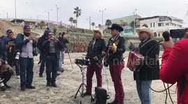 Mariachi band spreads music amid chaos, arrests at San Diego migrant rights demonstration