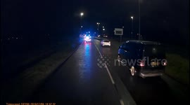 Audi driver pulled over by UK police for having no plates amuses passing lorry driver