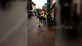 Shocking Footage Shows Mass Brawl At German Market As Shoppers Fight Amongst Christmas Trees