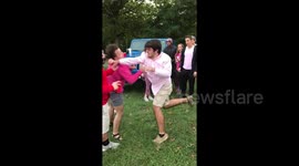 Shocking knockout punch delivered in petty argument over beer