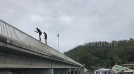 Double Backflip off bridge