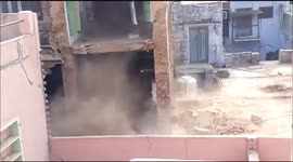 House collapsed due to Water pipeline of the building leakage in India
