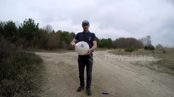 Latvian man blows up 1,000 METERS of packing tape in explosive powertest