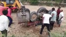 Farmer rescued after coming under tractor in Tamil Nadu