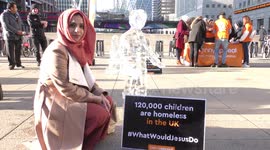 Penny Appeal - Unveiling of Ice Sculptures for Homelessness “What Would Jesus Do?”, London, UK