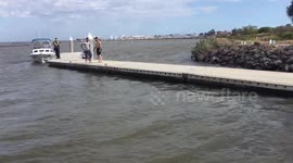 When your girlfriend helps launch JetSki make sure car is in drive and not reverse when you say “accelerate”