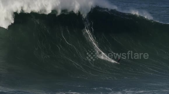 'Biggest wave ever surfed by a Russian' recorded in Nazaré beach