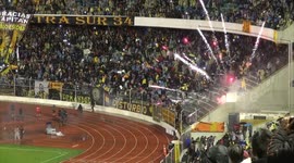 Fireworks malfunction in Bolivian soccer stadium and go off into the stands