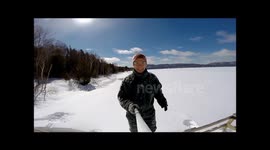 Disappearing in a couple of feet of fresh swow