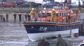RNLI Scarborough Lifeboat - Last Launch from Old Station