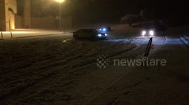 Audi snow drifting