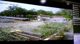 Terrifying footage of chemical-laden tanker’s head-on collision with heavy truck