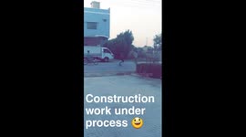 Reflectors being places between the road see how !