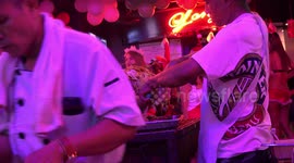 A Christmas barbecue in Bangkok.