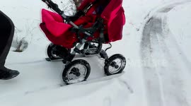 US man creates ingenious invention for parents in wintry conditions