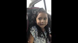 Little girl singing Lucid Dreams