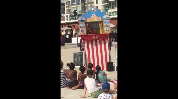 Punch and Judy Show on Brighton Beach