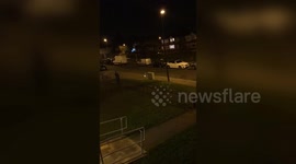 New Years Eve firework smashes into house and explodes