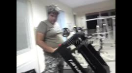 see me fall down in gym. i was young