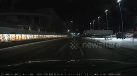 Dash Cam Video New Years Fireworks From Tower (part1of4)