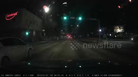 Dash Cam Video  Of Fireworks On Tower (part2of4)